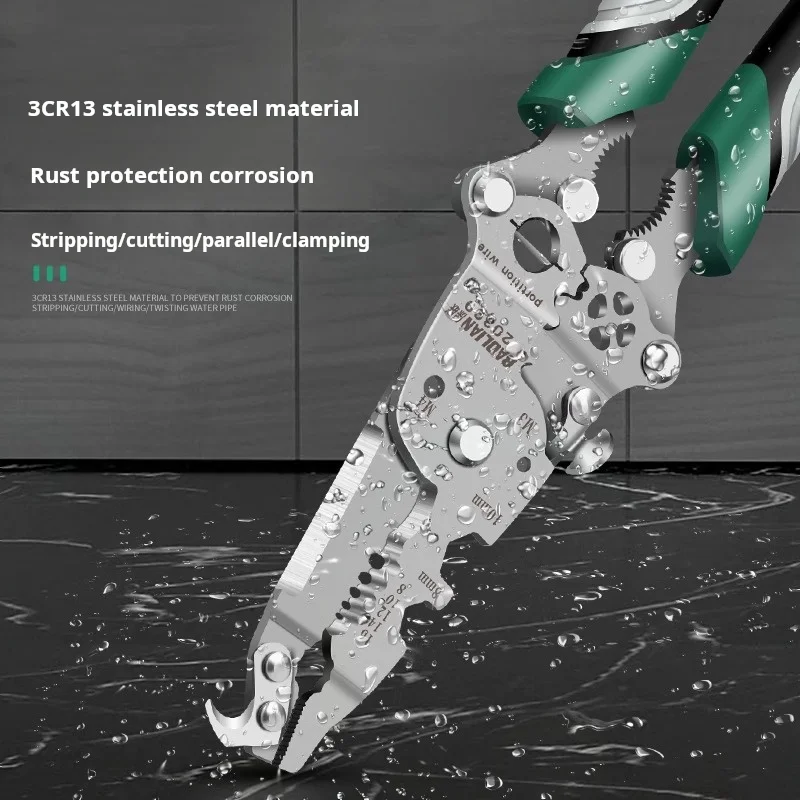 18-in-1 Foldable Multi-Function Wire Strippers Industrial-Grade Tool for Screw Tightening, Wire Splitting & Winding