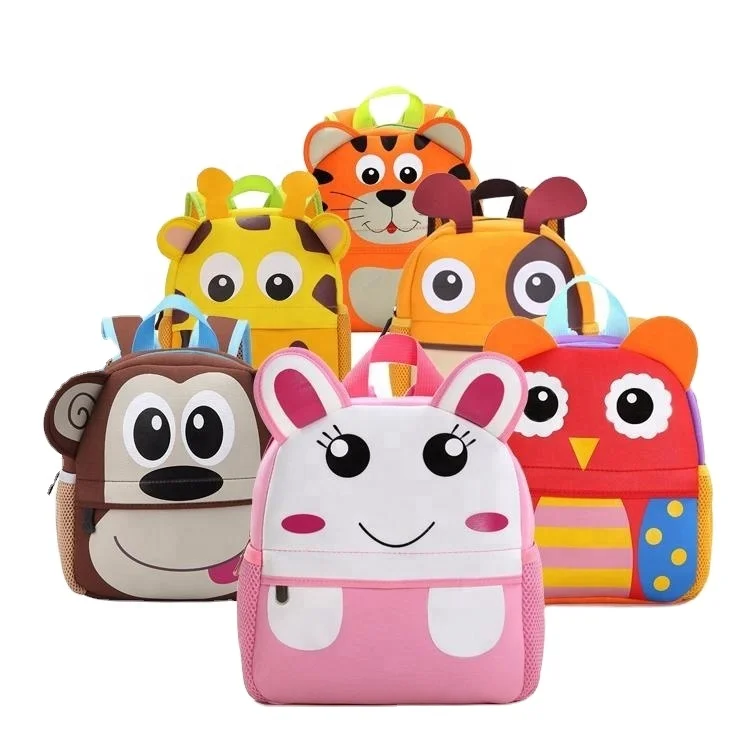 Cartoon Girl Boy Kids Kindergarten Backpacks For School Children Kids ...