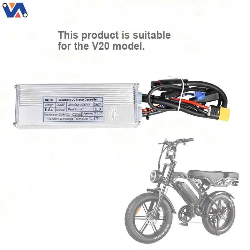 Ny billede, fabriksdirekte 750 W, 48 V, 25 A styringsenhed til QM V20 hjul-e-bike omdannelsessæt, e-bike styringsenhed, cykeltilbehør, reparation