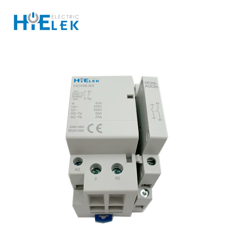 Professional Design Single Phase Contactor 230V AC Magnetic 2 Pole 2NO Contactor 32A 40A 63A