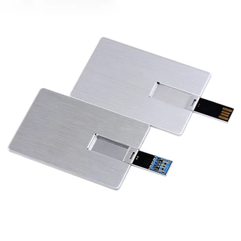 Usb Flash Drive 4GB 8GB 16GB 32GB 64GB Metal Card Pendrive Business Gift Usb Stick Credit Card Pen Drive