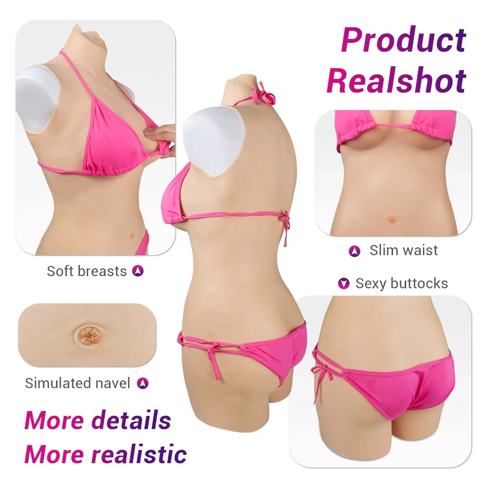 Crossdressing Silicone Realistic Breast Male to Female Fake Breast Form Vagina for Crossdresser Transgender Drag Queen Cosplay