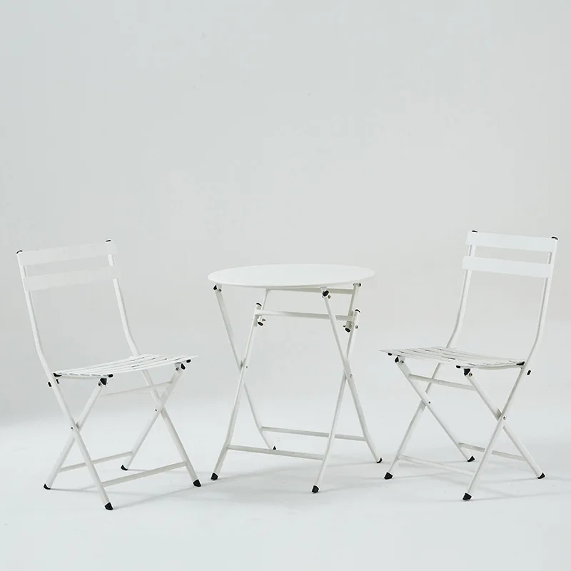 Garden Metal Furniture  Folding Chair Table Outdoor Patio Bistro Furniture