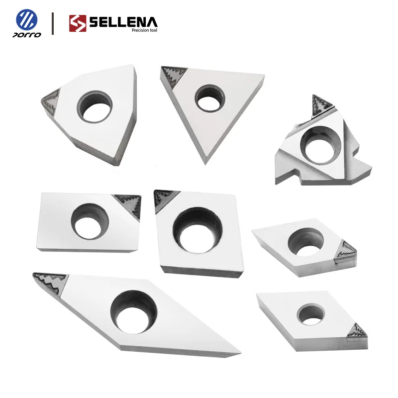 CNC Diamond PCD CBN Tipped Turning Tool VCGT Inserts VCGT110304 VCGT160404 Lathe Turning Tips OEM Customized 10pcs ZORRO/SELLENA