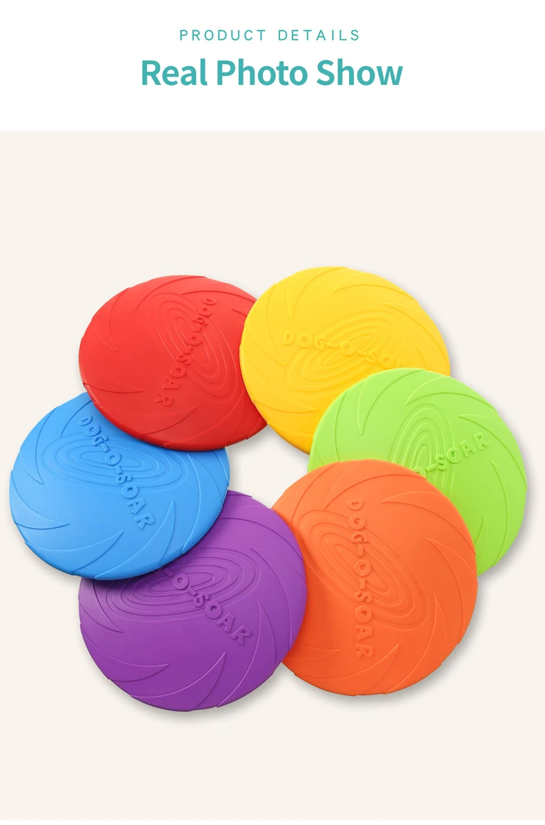 Pet Toy Dog Training Nontoxic Natural Soft Tpr Dog Frisbeed Toy Floats