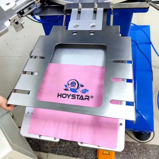 Paper Napkins Printer Printing Machine 2 Color Rapid Tag Screen Printer for Serviettes