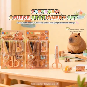 Capybara Design 6-Piece Stationery Kit - Blister Packaging | Office School Essentials