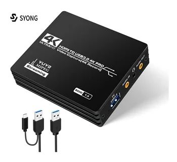 SY 4K 30HZ HDMI video capture, USB3.0 HDMI video recorder grabber Hdmi to usb video capture device for OBS capturing