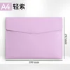 A4-Púrpura-Nueva bolsa para documentos de cuero