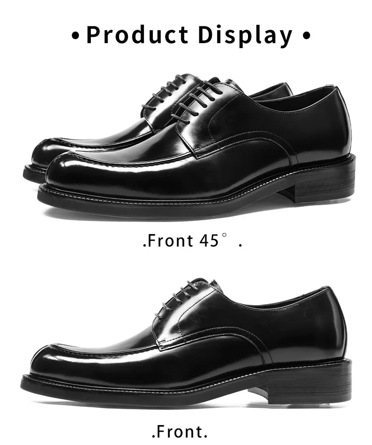 Men Dress Shoes Shadow Patent Leather Luxury Fashion Groom Wedding
