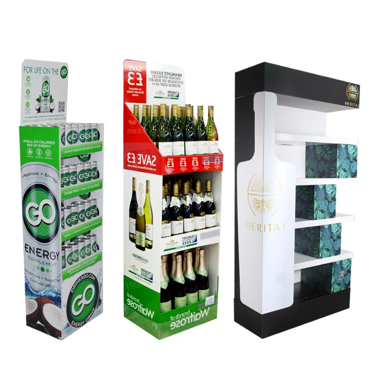 Custom Beer Display Stand for Retail Promotion, Corrugated Cardboard Beer Display, Pos Drinking Wine Display