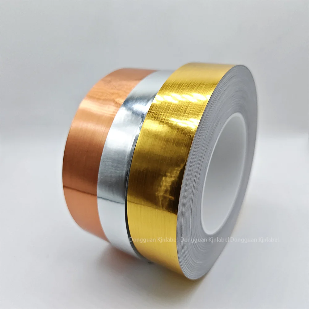 Gold Chrome Paper Brush Gold Silver Pet Adhesive Metal Sticker Brushed Aluminum Metallic Brushed Metal Nickel Sticker