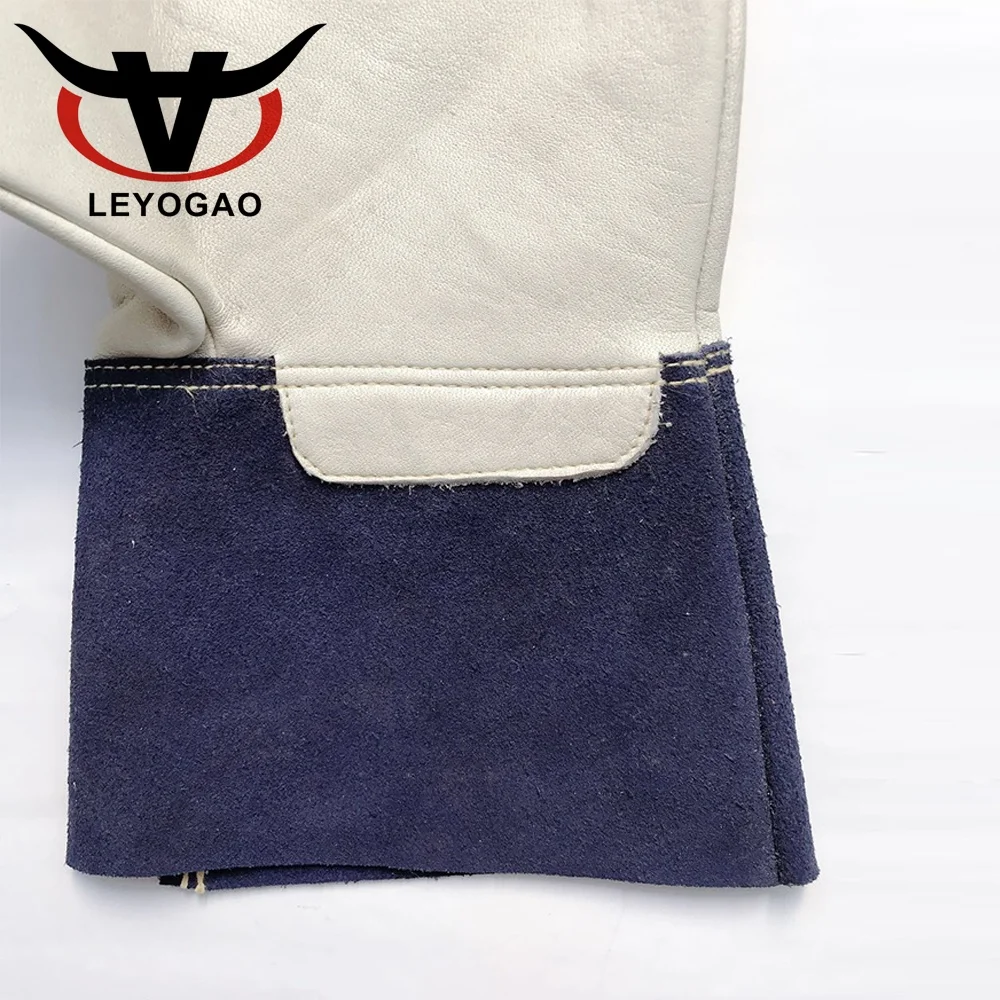 Хорошее качество защита Сварочная работа полностью ладонная спилка кожаные водонепроницаемые перчатки для сварки tig