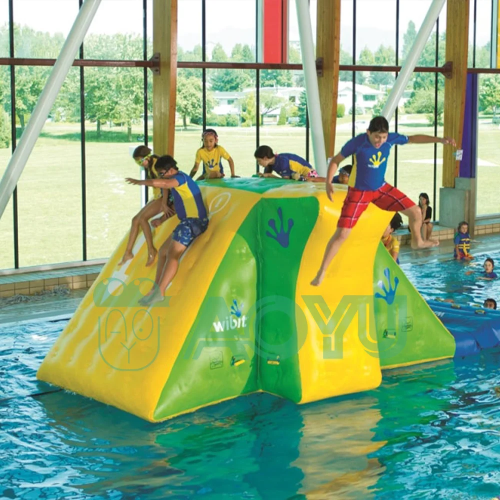 Floating Island Inflatable Aqua Park Water Trampoline Games Play Sports  Equipment Splash Slides for Kids