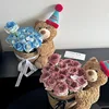 blue 21 flower pot birthday bear
