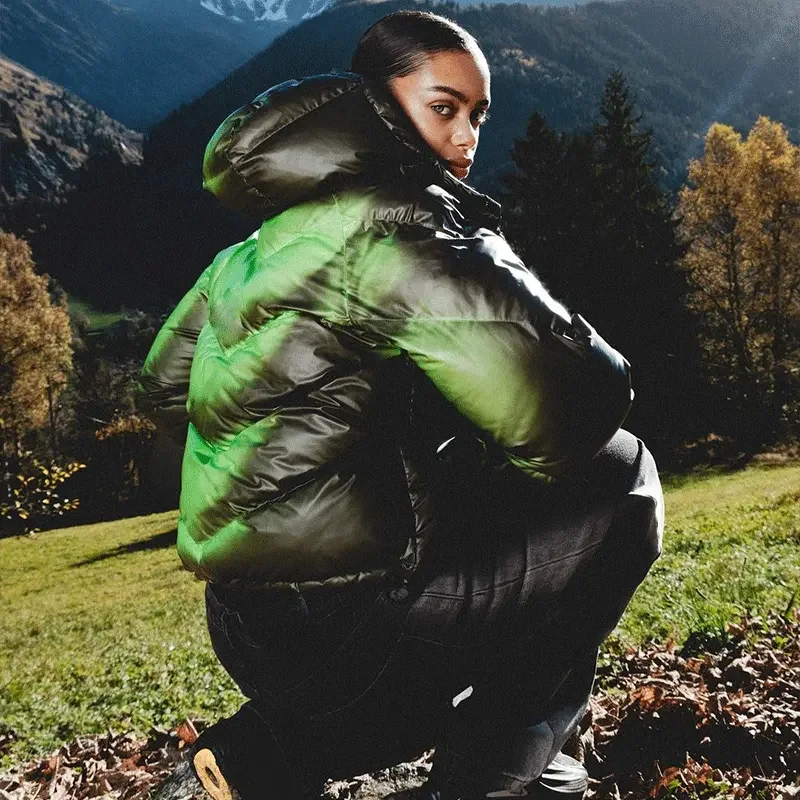TYZX Wholesale Streetwear Vintage Heat Reactive Puffer Coat