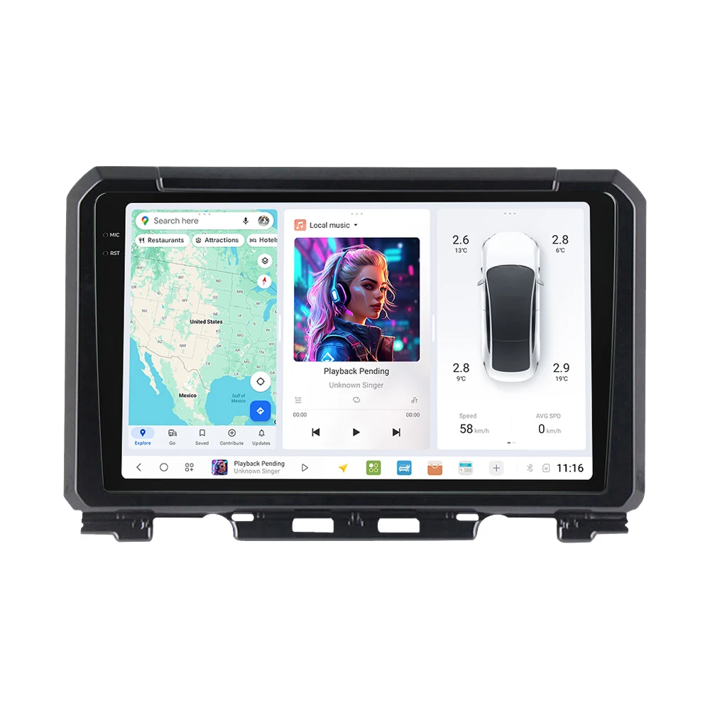 GPSナビ MEKEDE DUDU7 Android カープレイ オートカー GPSナビ 2K QLED