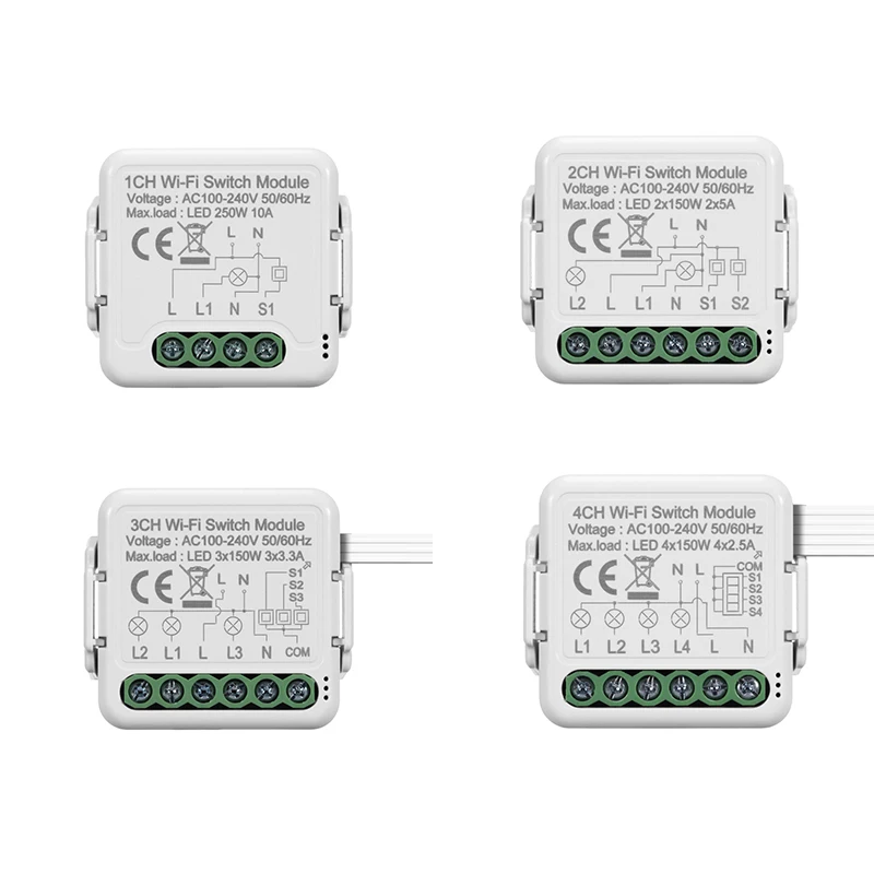 New Type Tuya Smart WiFi/Zigbee Stainless Steel Smart Switch Hotel Push Button Switch No Touch Neutral Wired or with