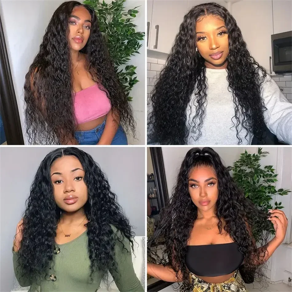 Extensiones de cabello humano de trama doble con ondas de agua, 100 % cabello humano, color negro natural para mujeres, cabello brasileño puro, 8-32 pulgadas, cabello Remy_voghion.com