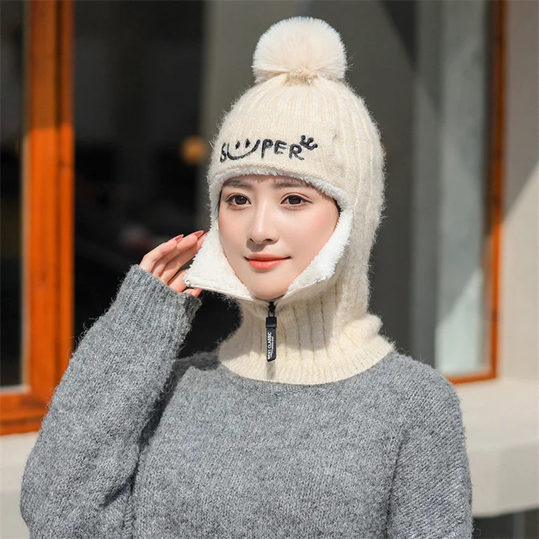 thick knit bobble hat