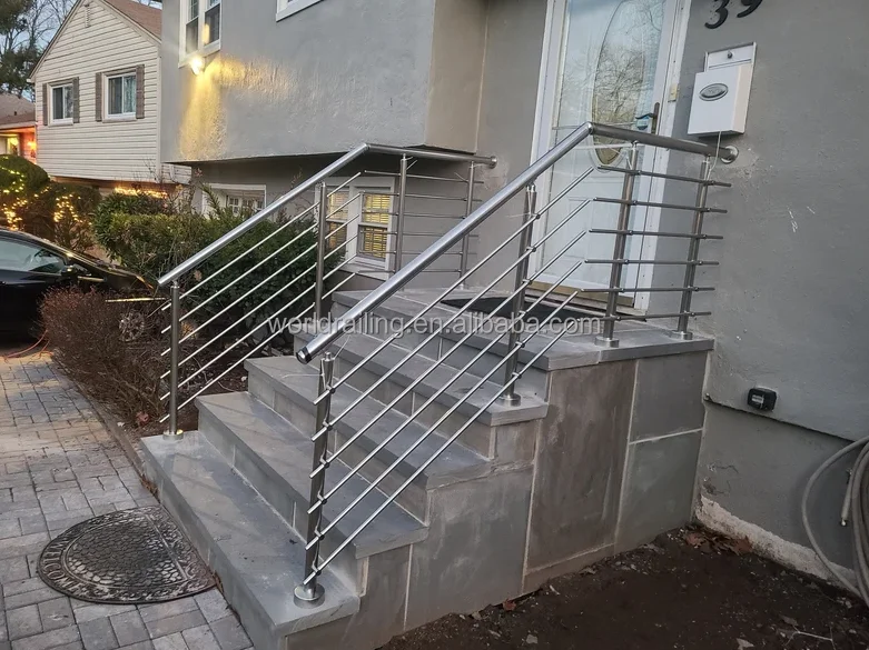INOXLM Edelstahl-Handlauf ⌀ 33,7 Mm, AISI 304 Satiniert – Made In Italy, Für Treppen Innen & Außen