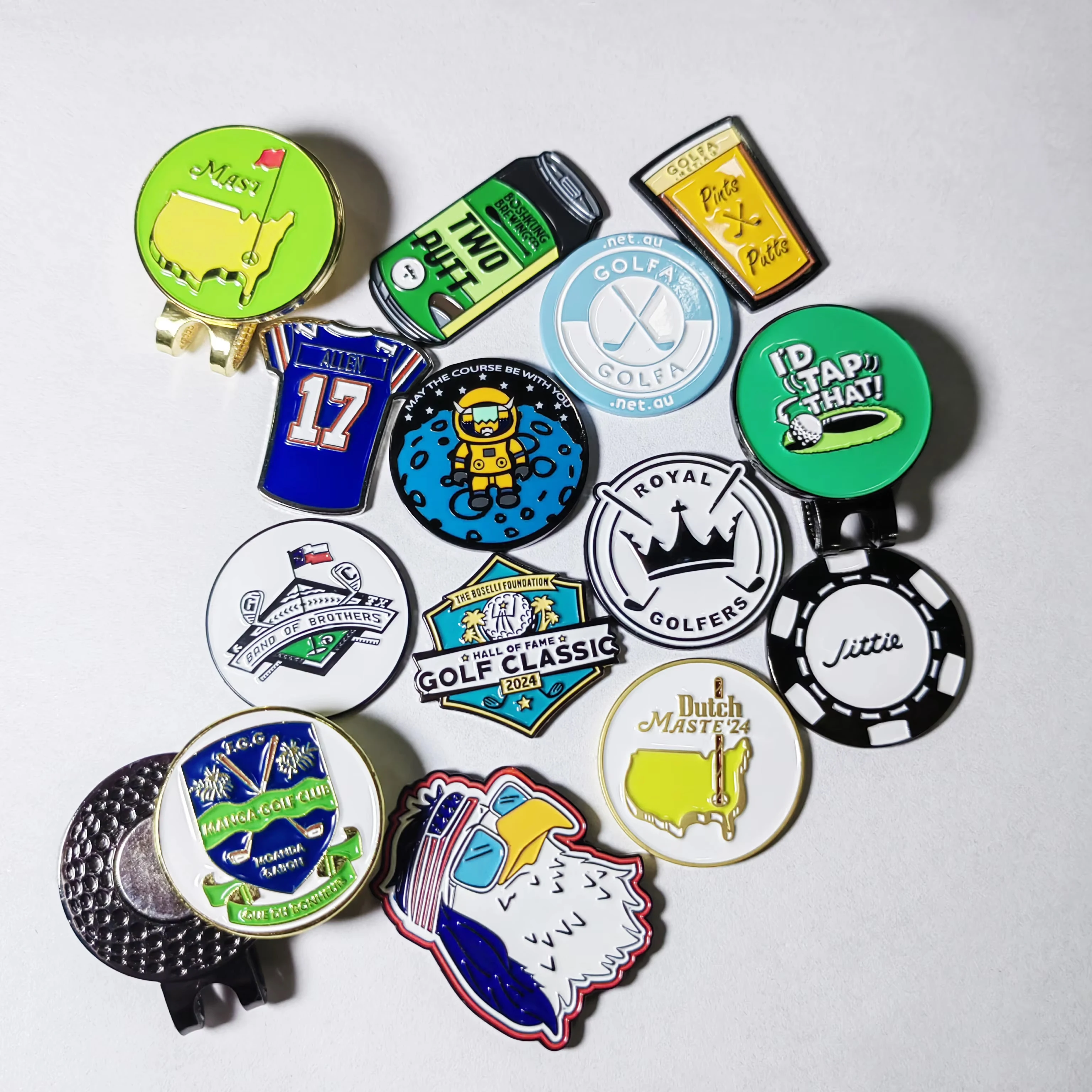 Custom Logo Magnetic Hat Clip Blank Metal Bulk Golf Marker