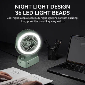 Ventilador de circulación de aire, Humidificador portátil con alimentación  USB, ventilador de escritorio con luz LED Mini, ventilador de mesa  oscilante para dormitorio| Alibaba.com