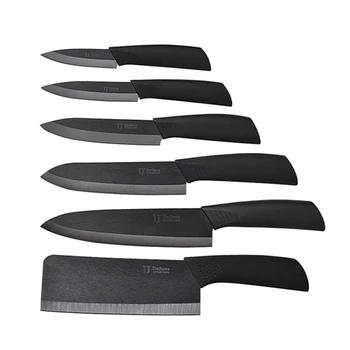 Timhome amazon hot sale gift box available black blade kitchen ceramic knife