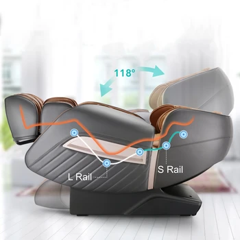 Latest Best Sell 4d Zero Gravity Full Body Airbag Super Long SL Track Heat Massage Chair