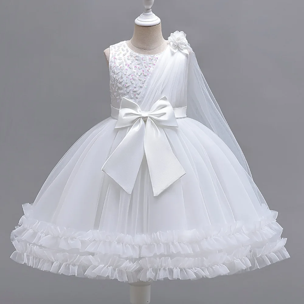 Girls Tulle Dresses Kids Wedding Tutu Princess Elegant Party Prom Dress Children Communion Evening Clothes 5