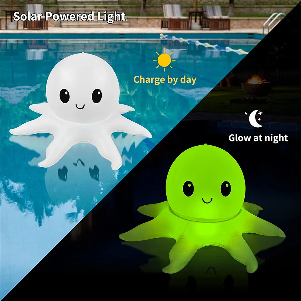 Solar Floating Pool Lights Color Changing LED Luminous IP68 Waterproof Glow Globe Floating Ball Light Remote Garden Pool Decor