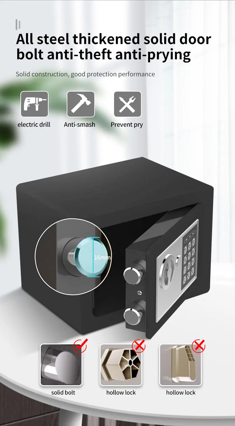 Small Electronic Mini Deposit Key Office Home Time Lock/Locker Digital Money Deposit Safety Kids Mini Safe Box details