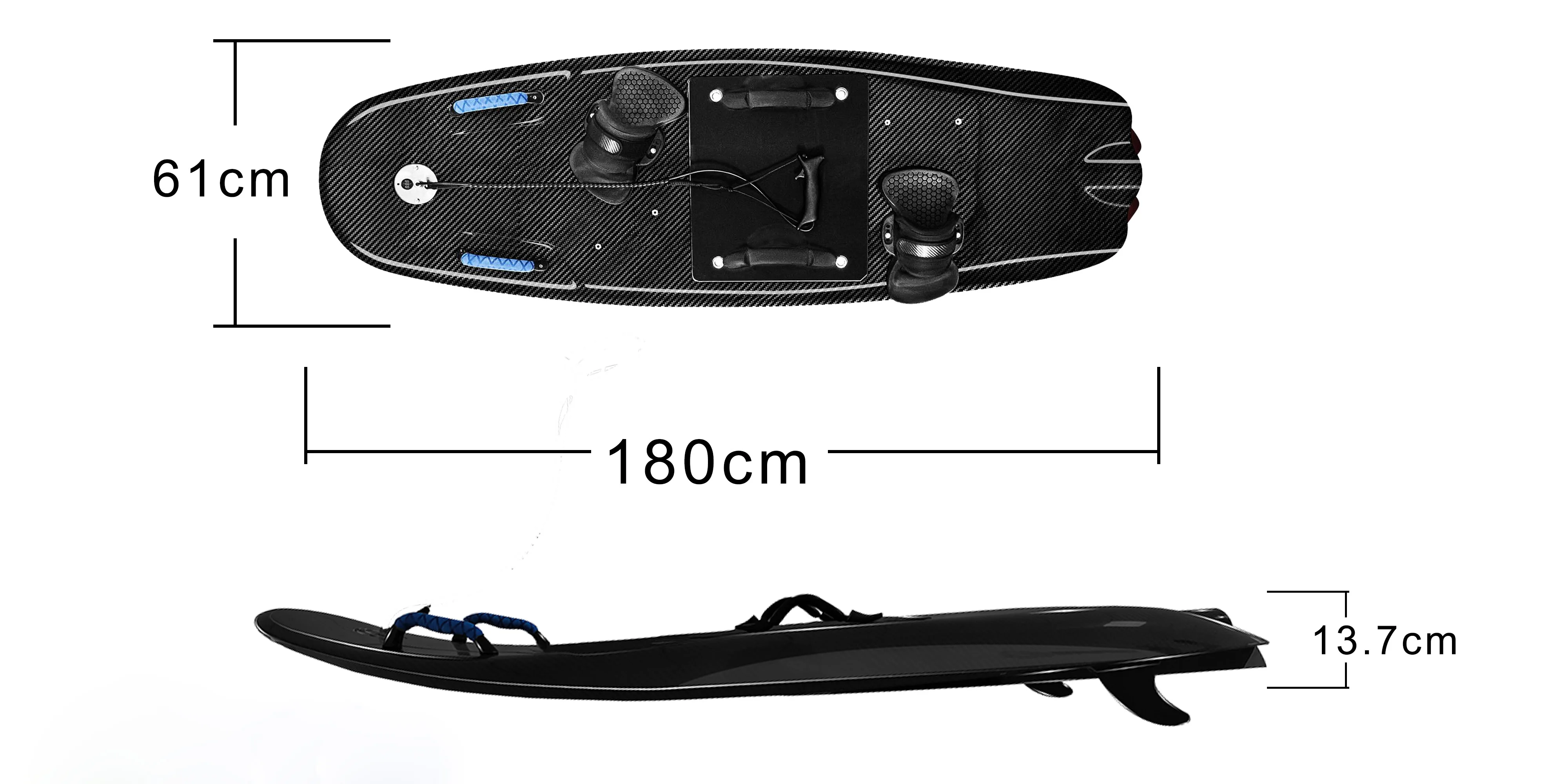 Lightweight 12000w Sup Powered Motor 58km/h Surf Electric Jet Body