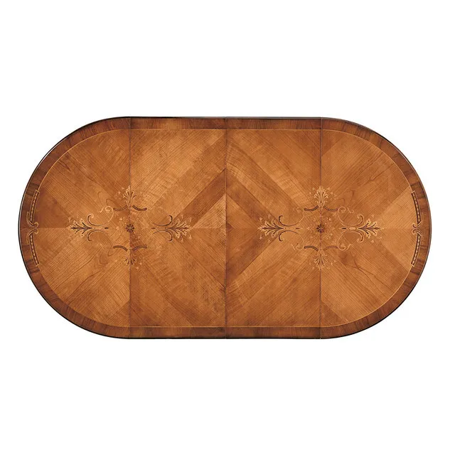 Verona Inlay Round Dining Table with 2 X 60 cm Alloys 140 cm Diameter ...