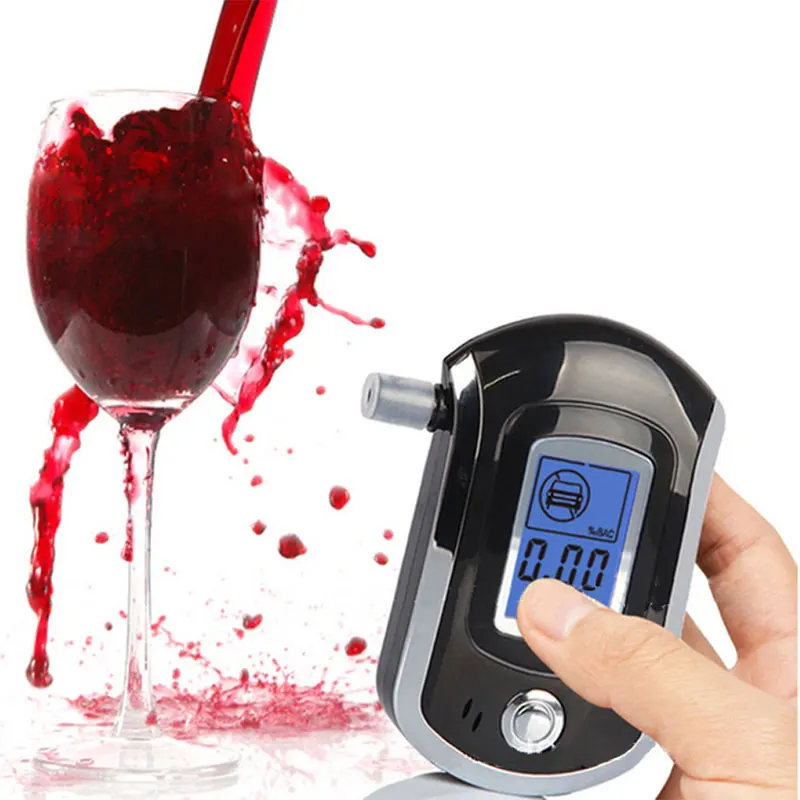 AT6000 Digital LCD Alcohol Breathalyser Drink Driving Breathalyzer Breath Tester