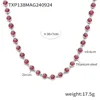 steel red zircon necklace
