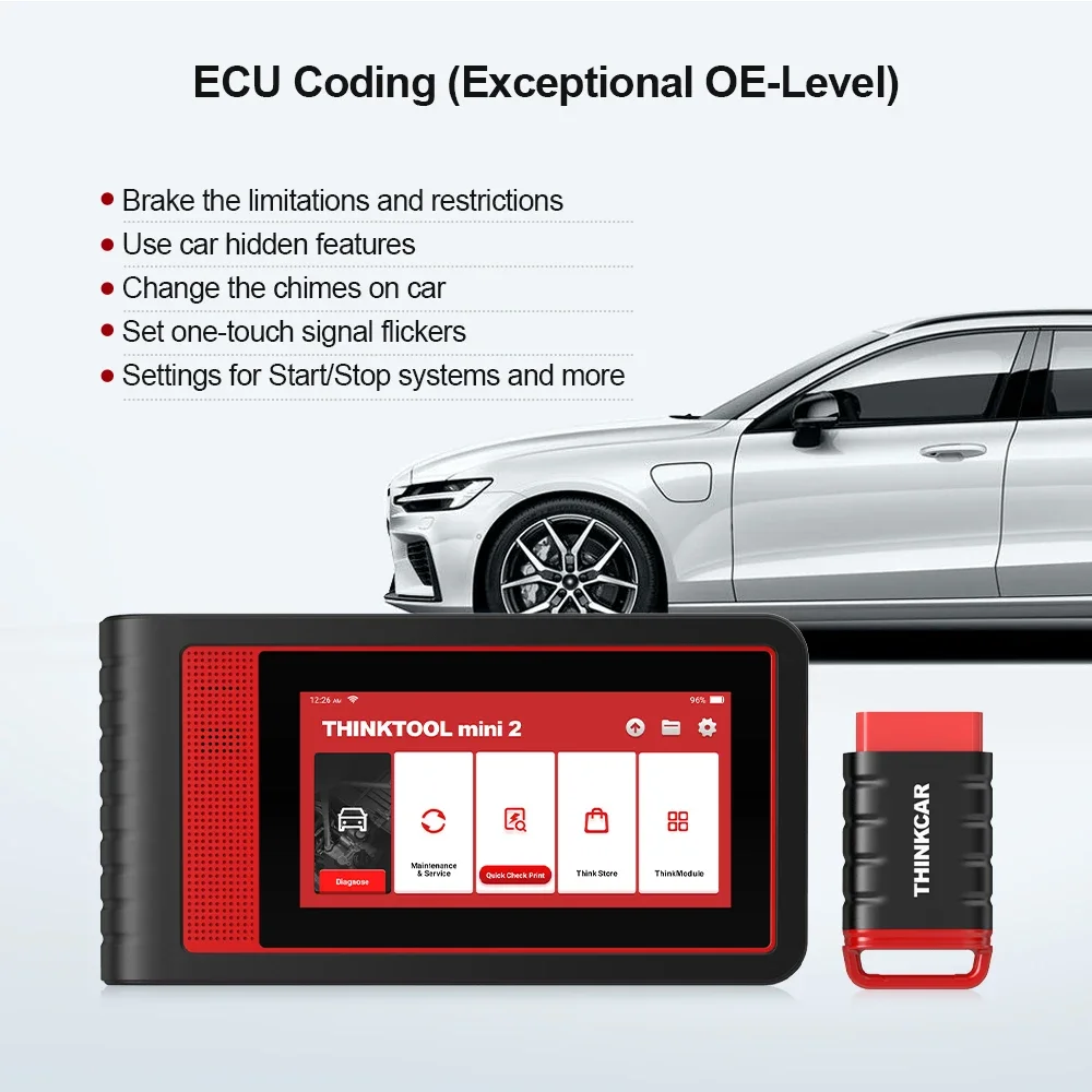 THINKCAR THINKTOOL MINI 2 OBD2 Code Reader Multifunctional Diagnostic Tool 28 Maintenance Functions 32G Memory Lifetime Free