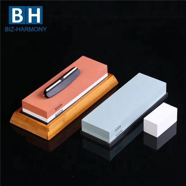 Ceramic King Japanese Angle Guide Resin Bond Knife Sharpening Stone Whetstone Set
