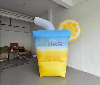 Giant Outdoor Advertising Inflatable Milk Tea Cup Inflatable Cartoon Cup Simulation Drink Lemon Juice Gas Model