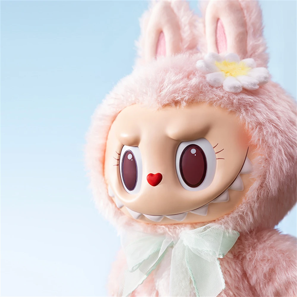 38cm Popmart Labubus Mokoko Close Sweet Figure Pendant Plush Doll