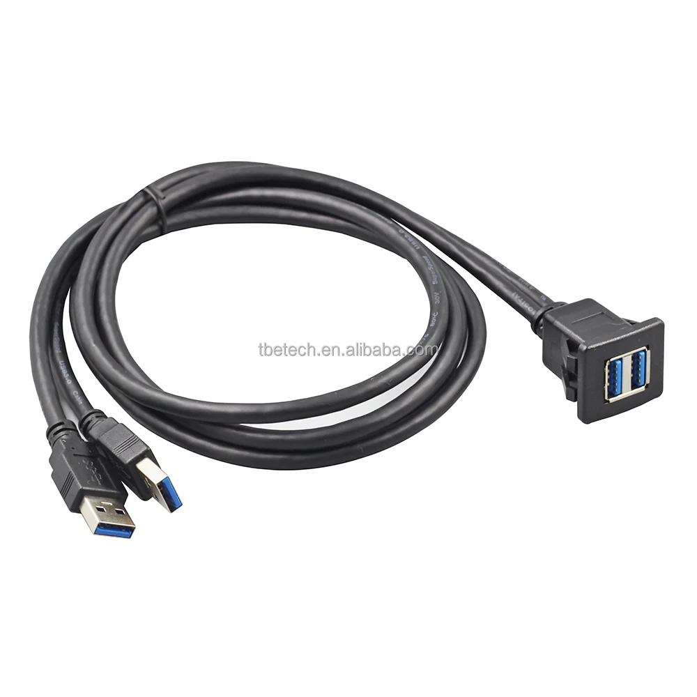 Car Dash Mount Usb Ports Flush Mount Dual Usb 3.0 Male To Female