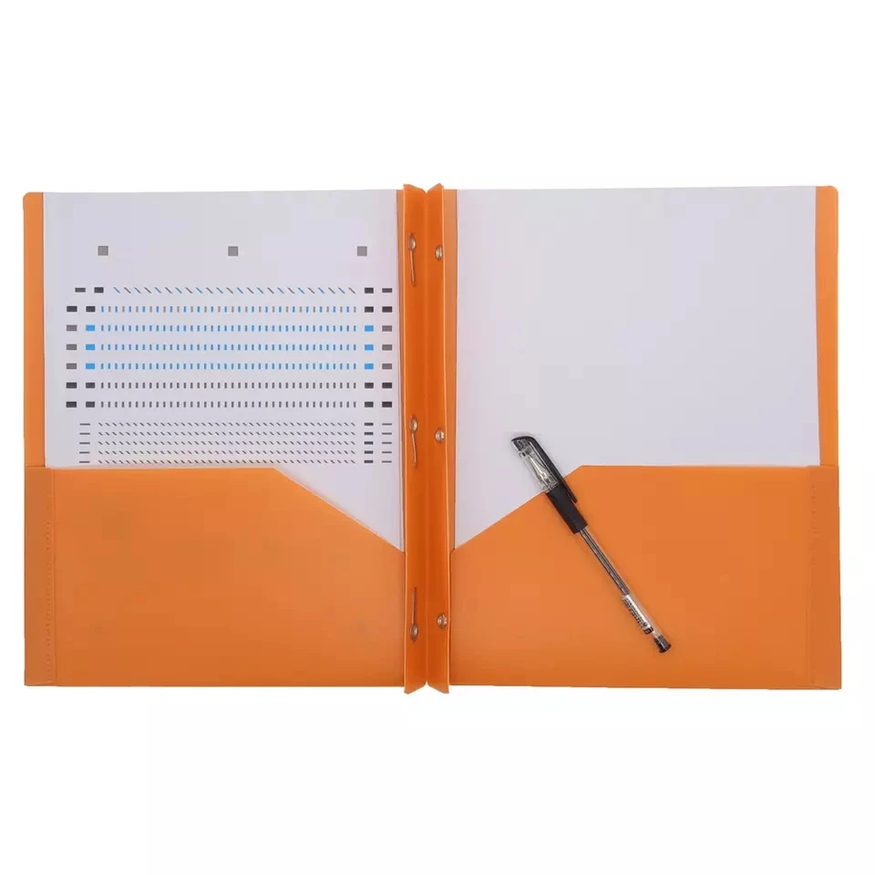A4 Letter Size Plastic Pp Material Durable Multicolor 2 Pockets Three