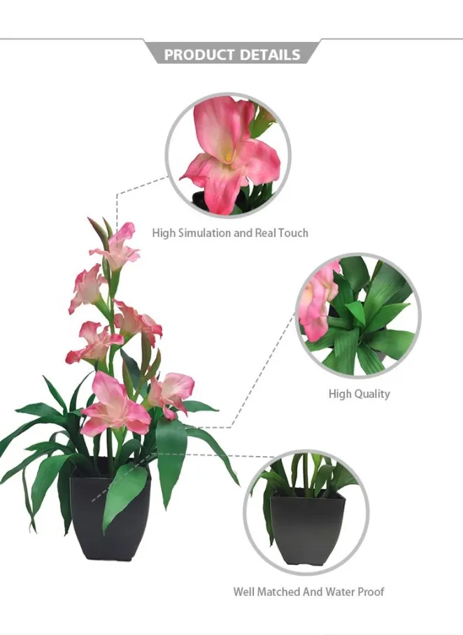 Wholesale Artificial Ginger Flower In Pot Bonsai Artificial Plant For