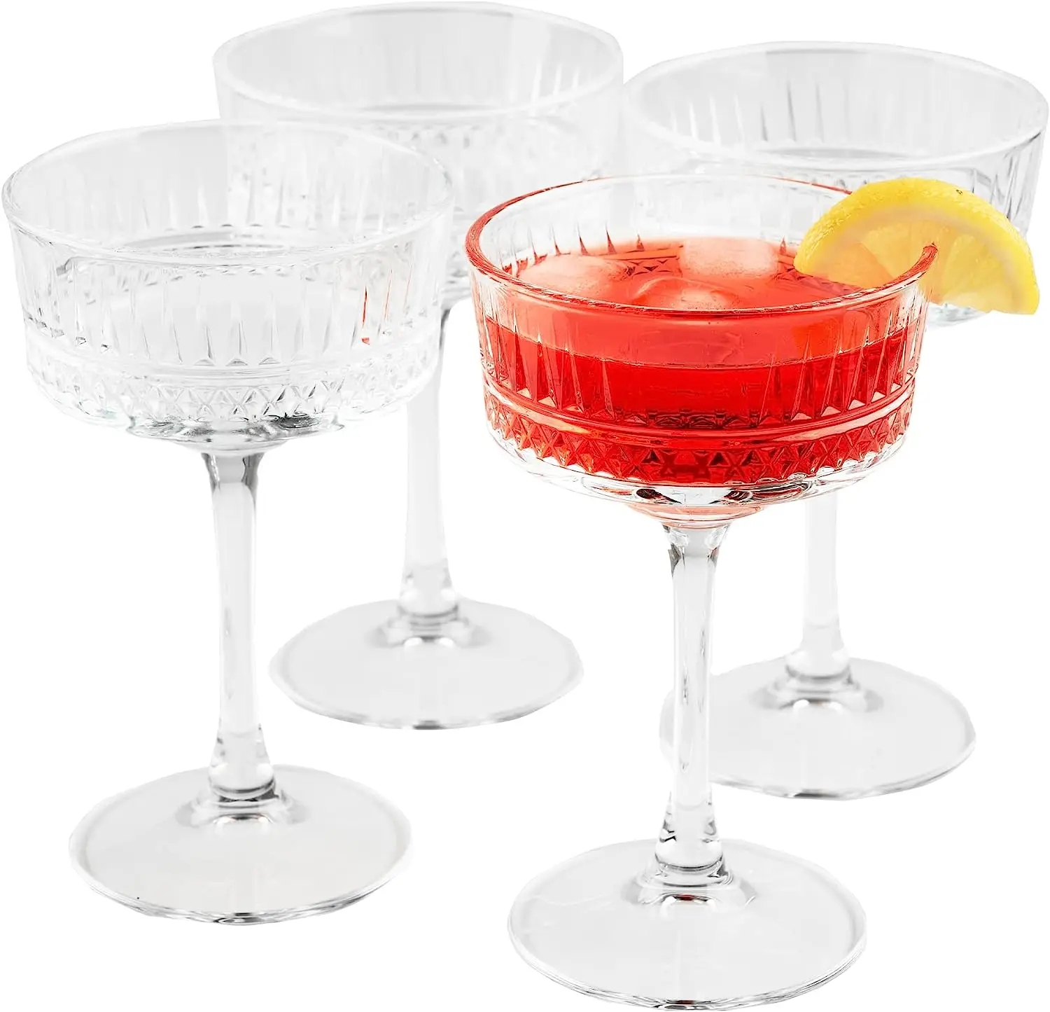 8.8oz/260ml Long Stem Glassware Vintage Coupe Glasses Champagne