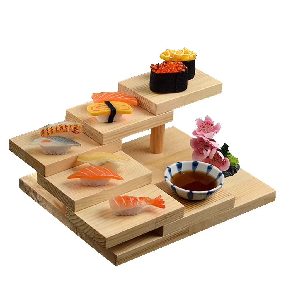 product hotel creative japanese sushi pate grilled meat hotpot wooden tableware arrangement food tray for serving and displaying dishes-6