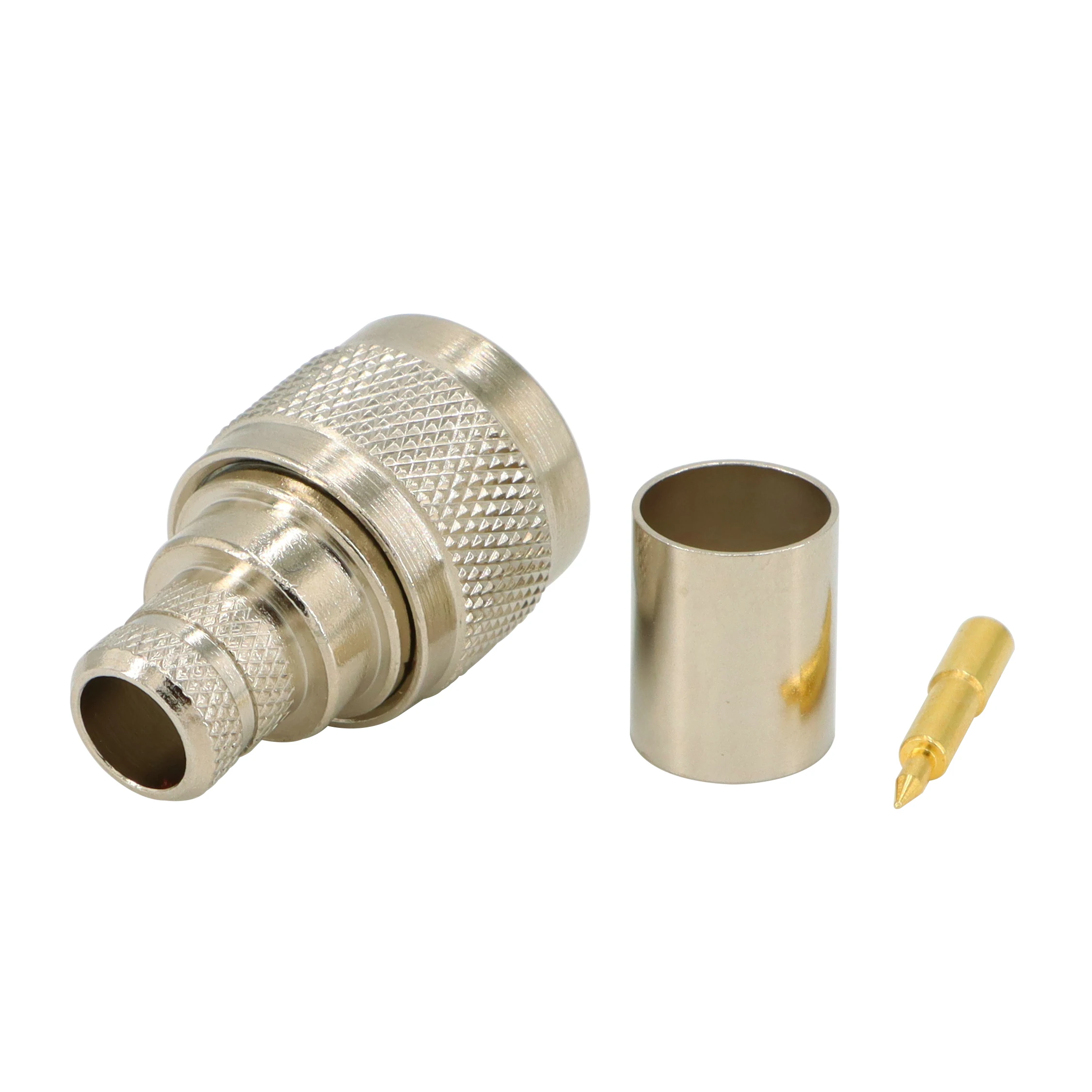 Connettore TNC Femmina Per Cavi LMR400, Belden 9913, RG8 – 50 Ohm, Nichelato, Confezione Da 5