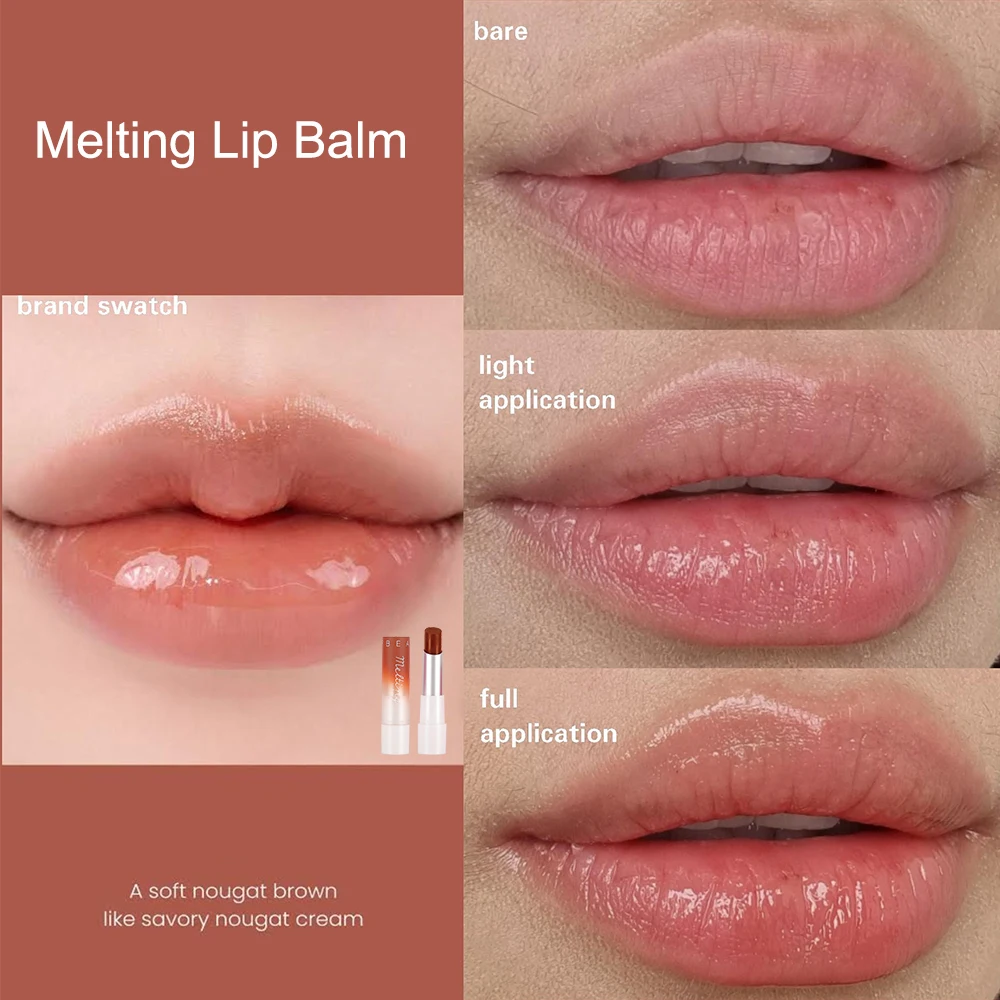 Oem Cosmetics Makeup Colorful Melting Lip Gloss Wholesale Bulk Lip Balm