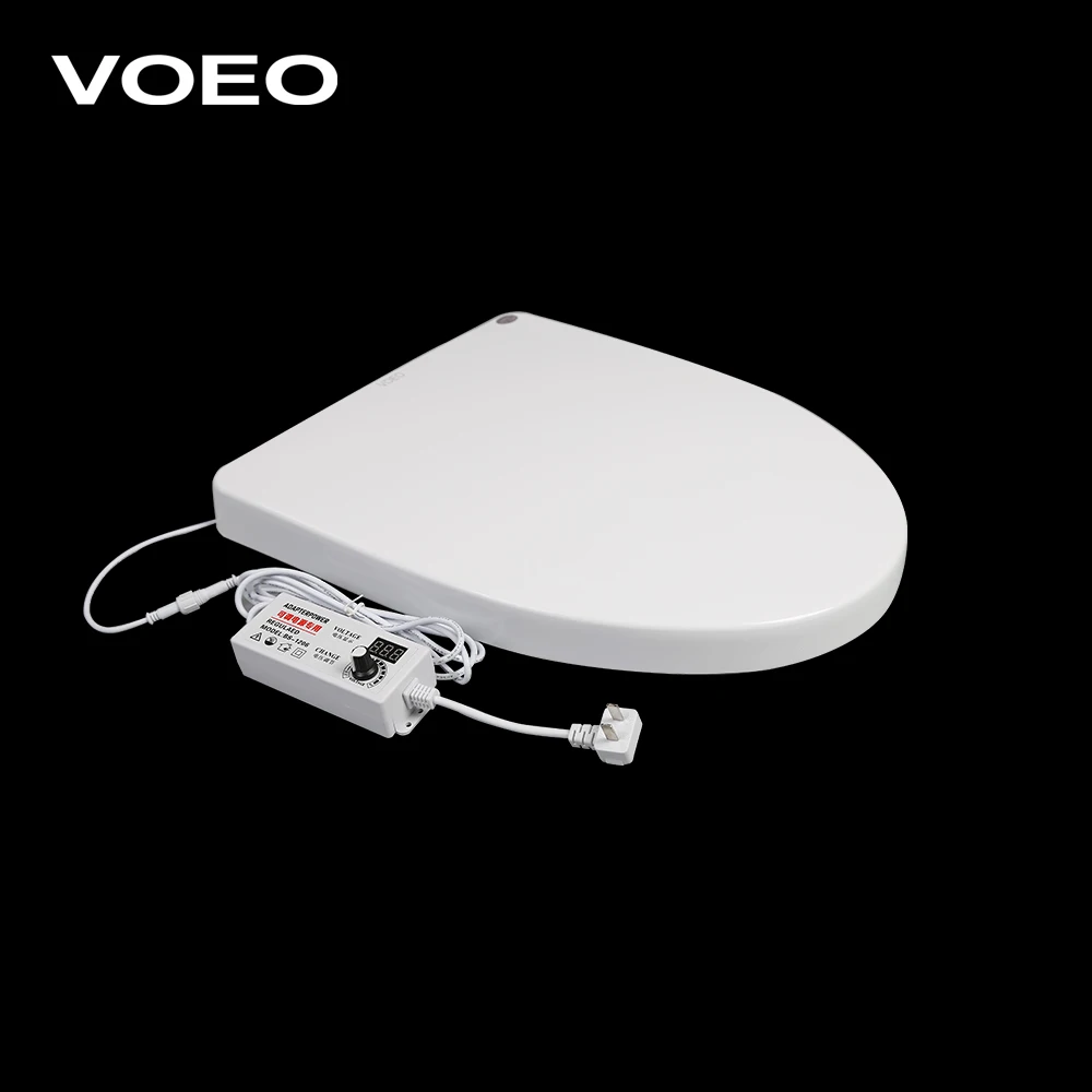 VOEO factory price Heated electric hygienic bidet toilet seat battery