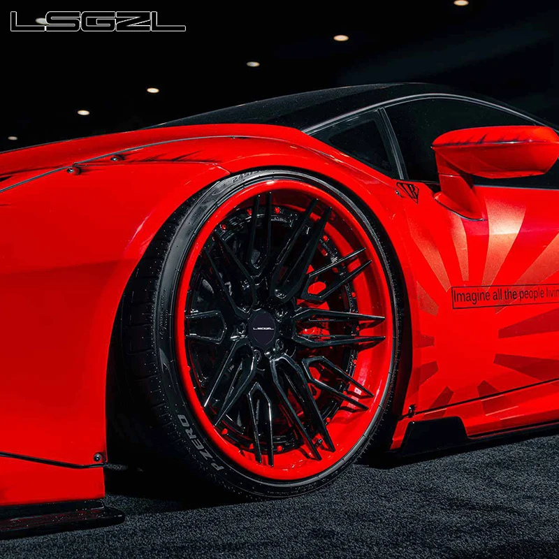 Forged 2-Piece Wheel 5x114.3 5x130 5x127 Rim Spoke WIRE15-28 Inch Deep Dish Concave For Audi Tesla