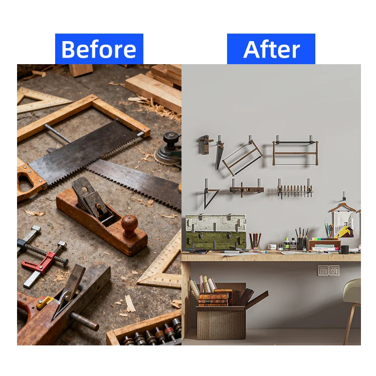 Modern Multi Purpose Wall Hanging Rack Hooks Heavy Duty Metal Utility Hanger Hook for Organizing Garage Home Tools manufacture